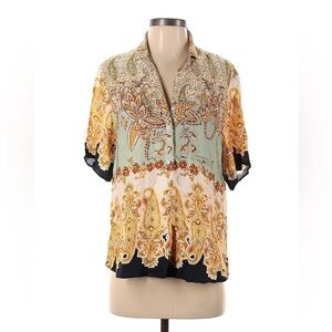 🌸H&M Printed Women's Button Up Top - Multicolor